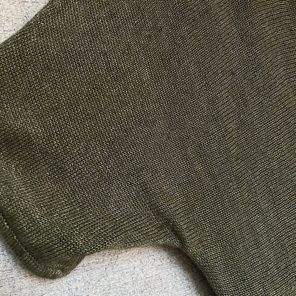 Talbots Olive Green V‑Neck Lightweight Knit Sweater - Picture 7 of 11